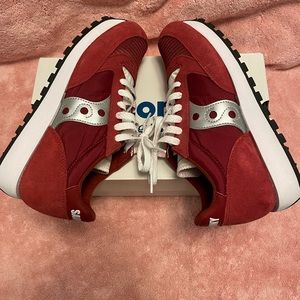Saucony Sneakers Jazz Red & Silver